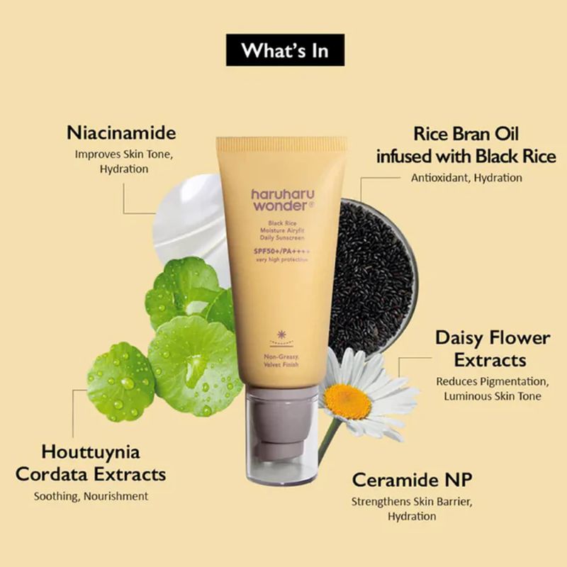 HARUHARU WONDER Black Rice Moisture Airyfit Sunscreen SPF50+ PA++++ (50ml)