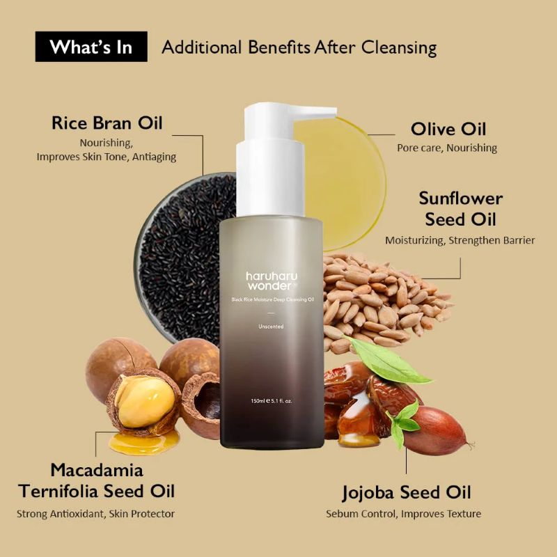 HARUHARU WONDER Black Rice Moisture Deep Cleansing Oil (150ml)