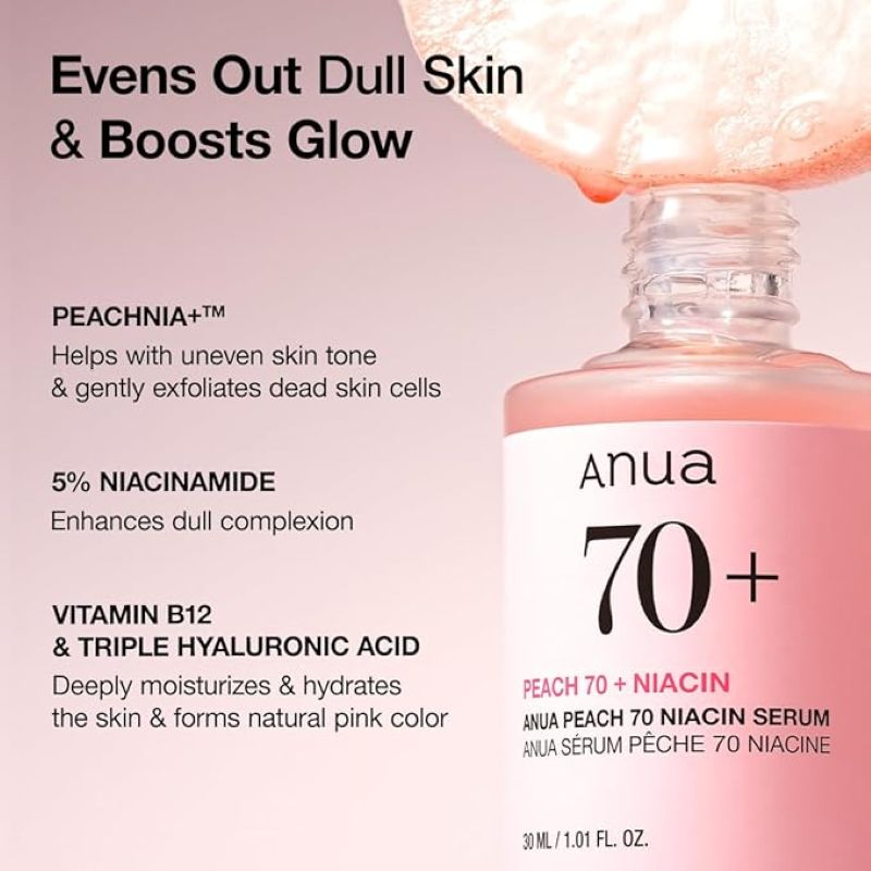 ANUA Peach 70 Peach 70 Niacin Serum (30ml)