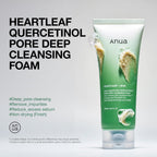 ANUA Heartleaf Cleansing Foam Quercetinol Pore Deep Cleansing Foam (150ml)