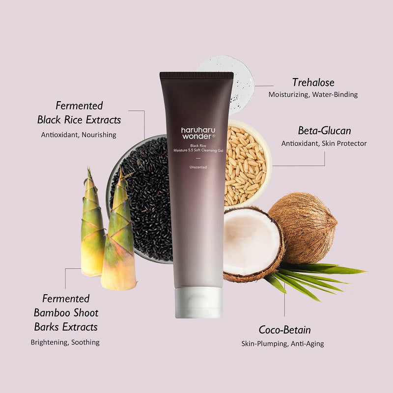 HaruHaru Wonder Black Rice Moisture HaruHaru wonder Black Rice Moisture 5.5 Soft Cleansing Gel (100ml)