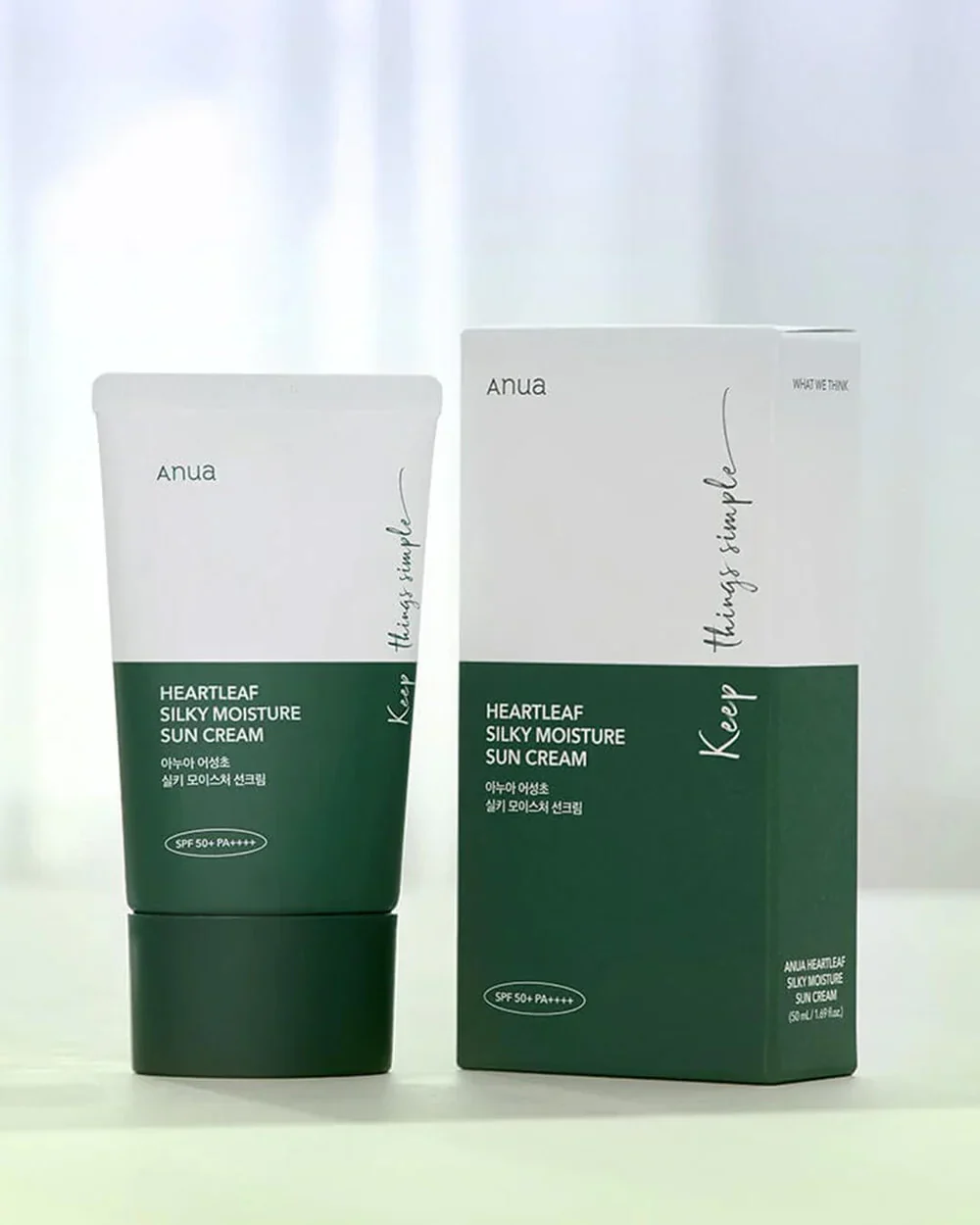 ANUA Sun Cream Heartleaf Silky Heartleaf Silky Moisture Sun Cream SPF50+ PA++++ (50ml)